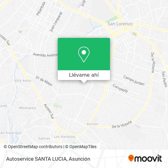 Mapa de Autoservice SANTA LUCIA