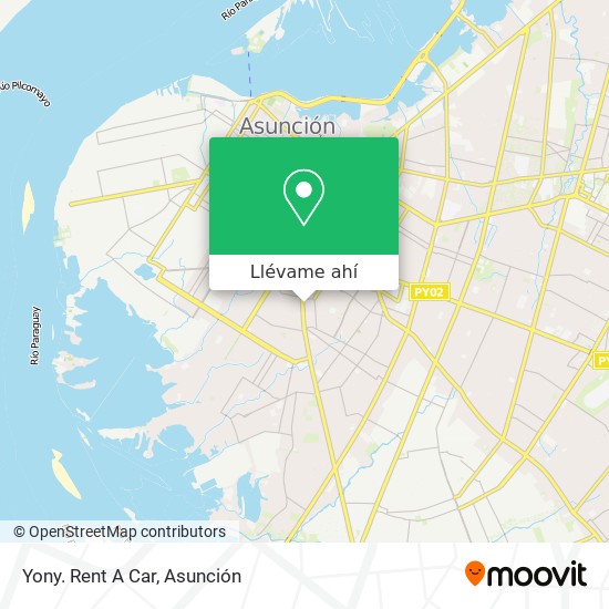 Mapa de Yony. Rent A Car
