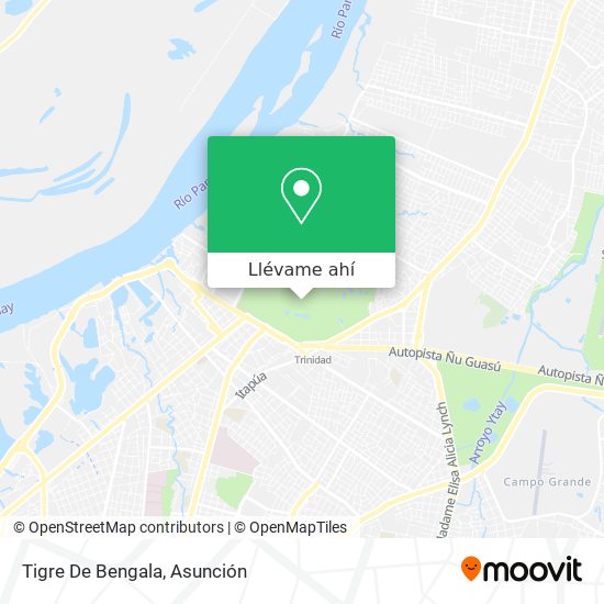 Mapa de Tigre De Bengala