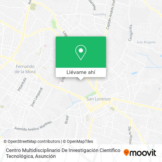 Mapa de Centro Multidisciplinario De Investigación Científico Tecnológica