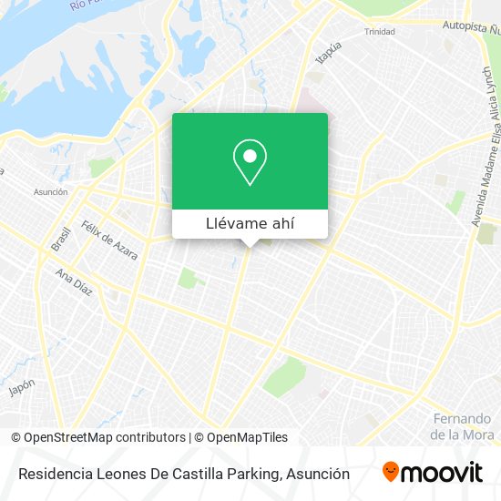 Mapa de Residencia Leones De Castilla Parking