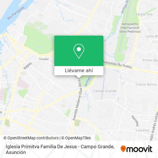 Mapa de Iglesia Primitva Familia De Jesus - Campo Grande
