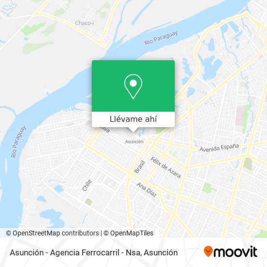 Mapa de Asunción - Agencia Ferrocarril - Nsa