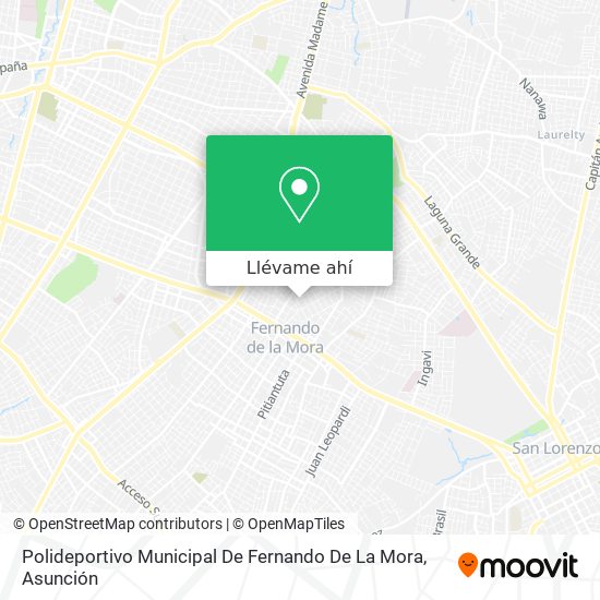 Mapa de Polideportivo Municipal De Fernando De La Mora