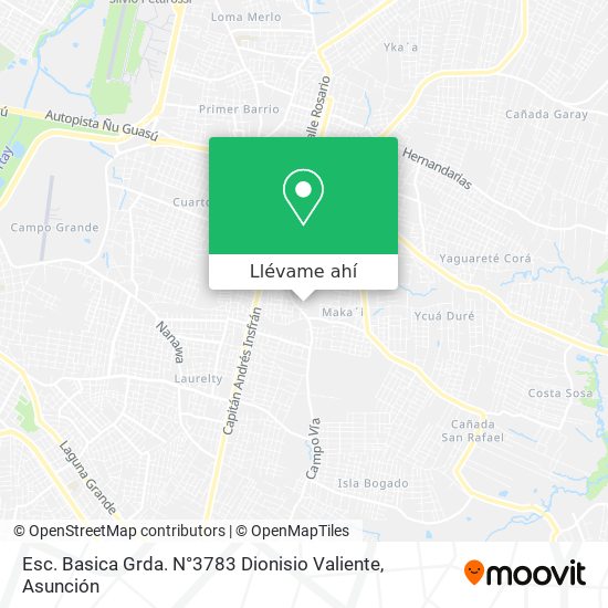Mapa de Esc. Basica Grda. N°3783 Dionisio Valiente