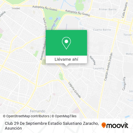 Mapa de Club 29 De Septiembre Estadio Salustiano Zaracho