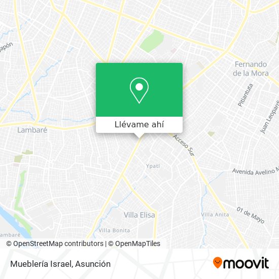 Mapa de Mueblería Israel