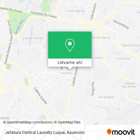Mapa de Jefatura Central Laurelty Luque