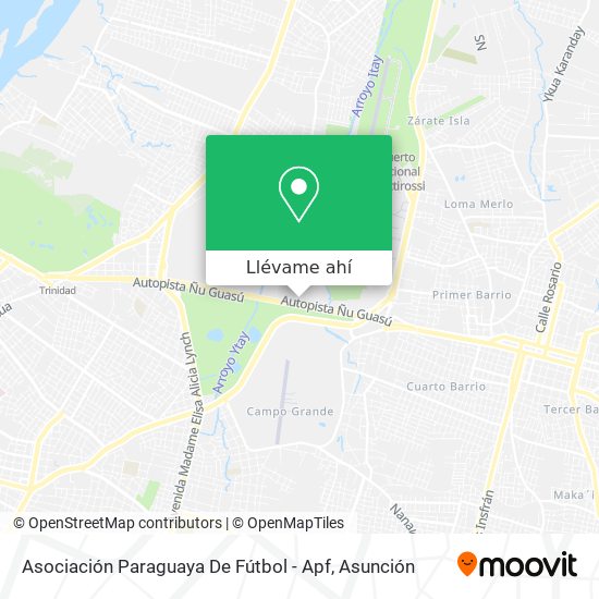 Mapa de Asociación Paraguaya De Fútbol - Apf