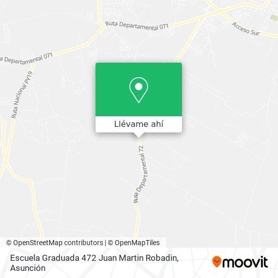Mapa de Escuela Graduada 472 Juan Martin Robadin
