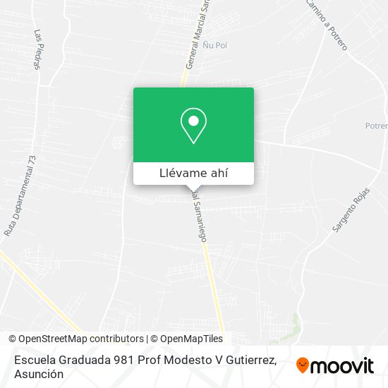 Mapa de Escuela Graduada 981 Prof Modesto V Gutierrez