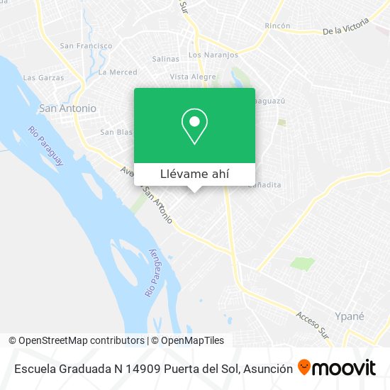Mapa de Escuela Graduada N 14909 Puerta del Sol