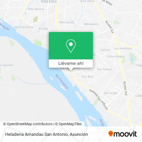 Mapa de Heladeria Amandau San Antonio