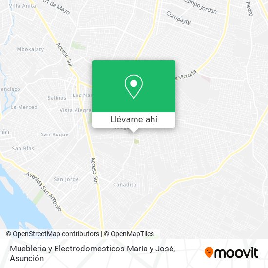 Mapa de Muebleria y Electrodomesticos María y José