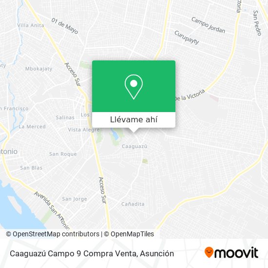 Mapa de Caaguazú Campo 9 Compra Venta