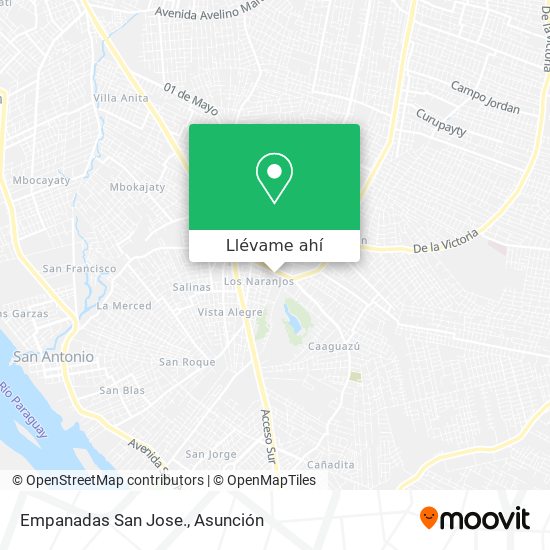 Mapa de Empanadas San Jose.