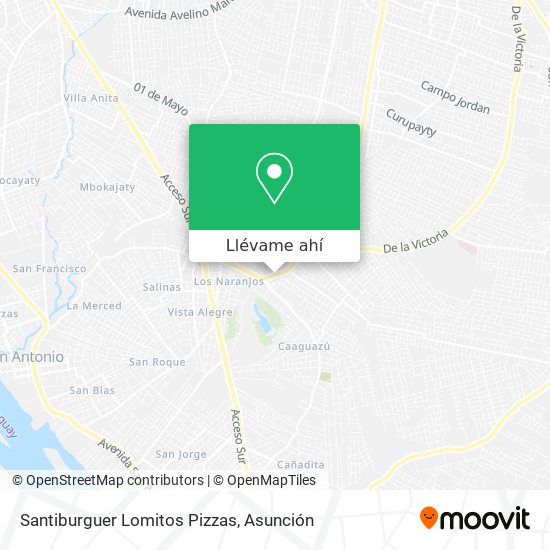Mapa de Santiburguer Lomitos Pizzas