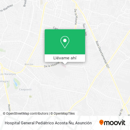 Mapa de Hospital General Pediátrico Acosta Ñu