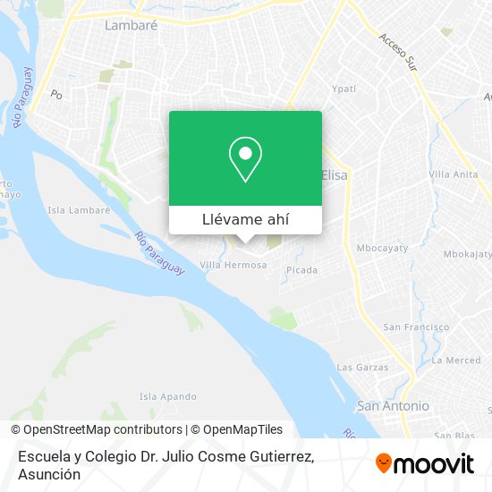 Mapa de Escuela y Colegio Dr. Julio Cosme Gutierrez