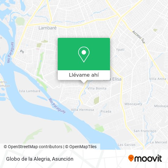 Mapa de Globo de la Alegria