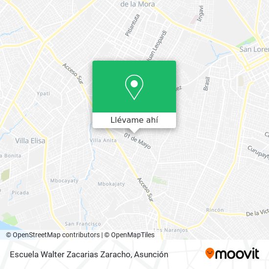 Mapa de Escuela Walter Zacarias Zaracho