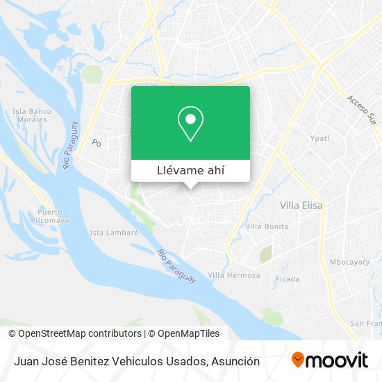 Mapa de Juan José Benitez Vehiculos Usados