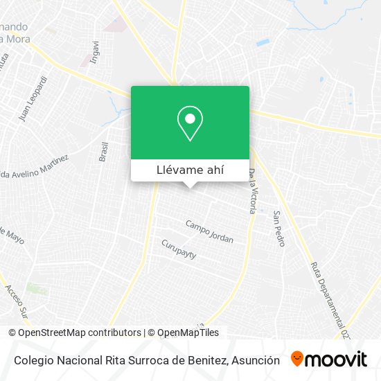 Mapa de Colegio Nacional Rita Surroca de Benitez