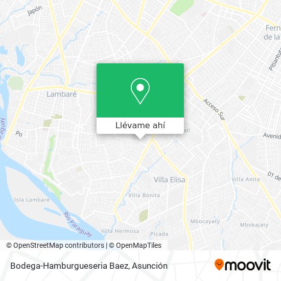 Mapa de Bodega-Hamburgueseria Baez