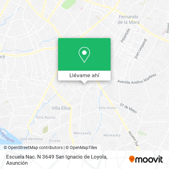 Mapa de Escuela Nac. N 3649 San Ignacio de Loyola