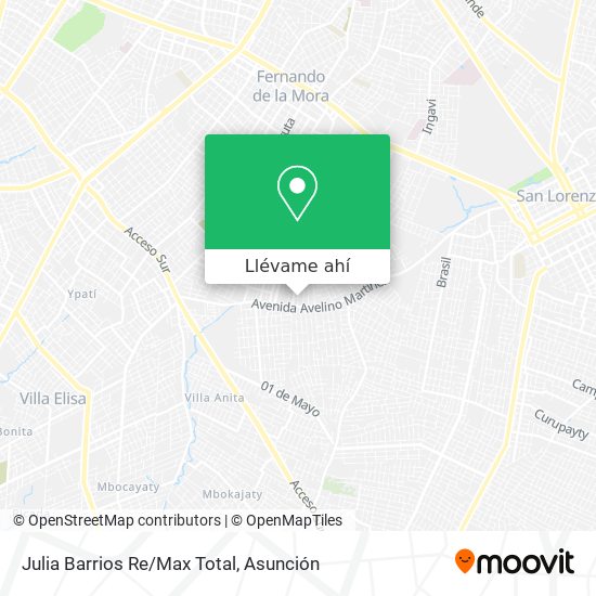 Mapa de Julia Barrios Re/Max Total