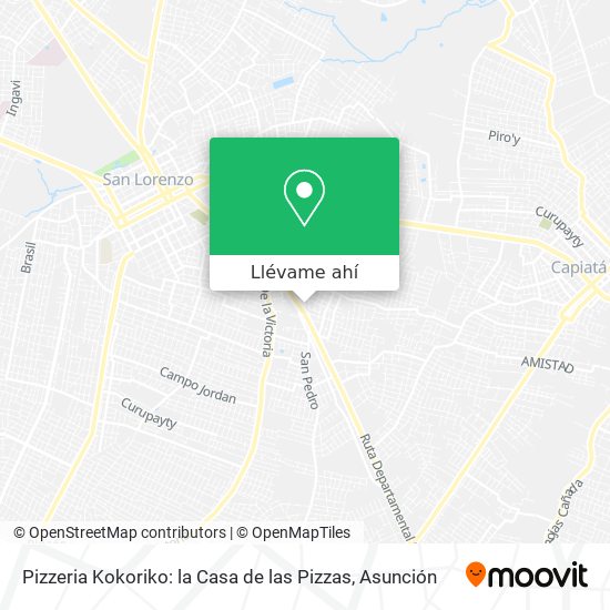 Mapa de Pizzeria Kokoriko: la Casa de las Pizzas