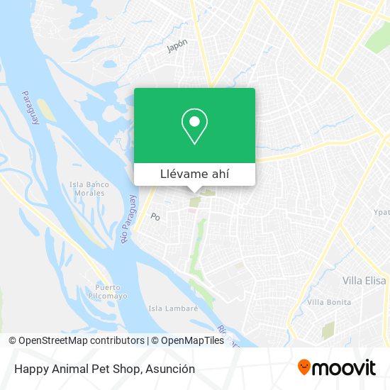 Mapa de Happy Animal Pet Shop