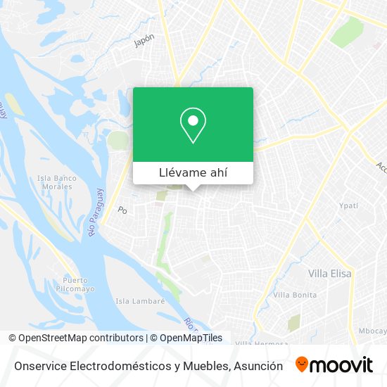 Mapa de Onservice Electrodomésticos y Muebles