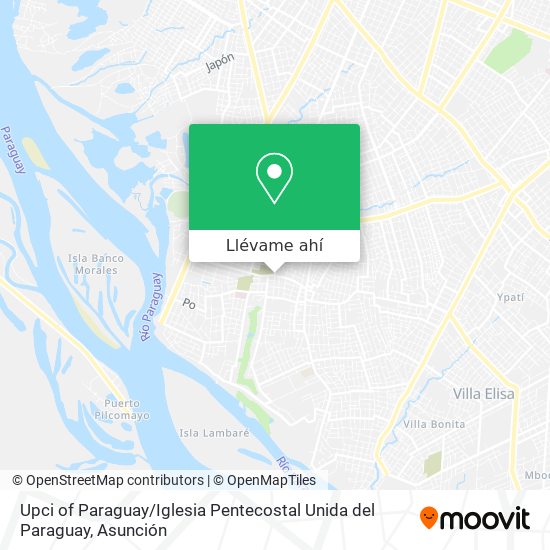 Mapa de Upci of Paraguay / Iglesia Pentecostal Unida del Paraguay
