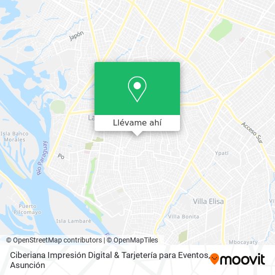 Mapa de Ciberiana Impresión Digital & Tarjetería para Eventos