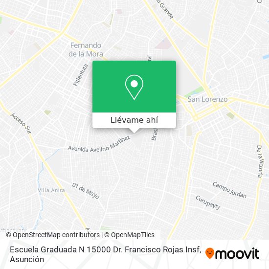 Mapa de Escuela Graduada N 15000 Dr. Francisco Rojas Insf