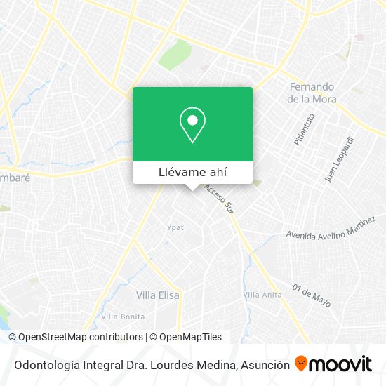 Mapa de Odontología Integral Dra. Lourdes Medina