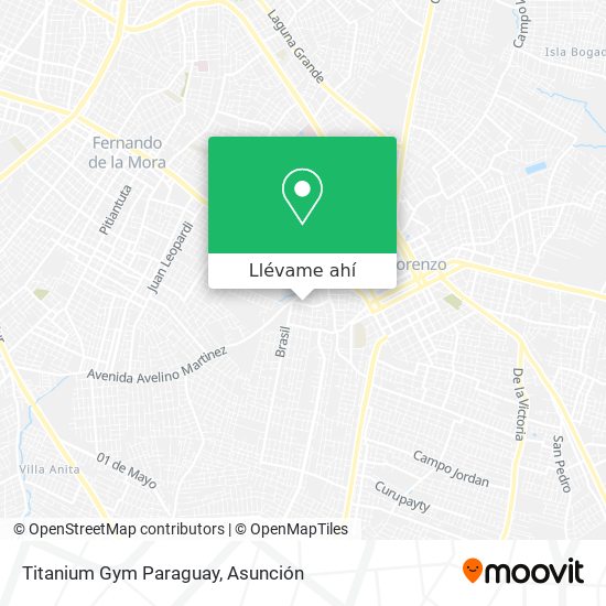 Mapa de Titanium Gym Paraguay