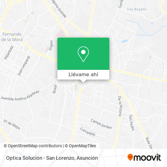 Mapa de Optica Solución - San Lorenzo