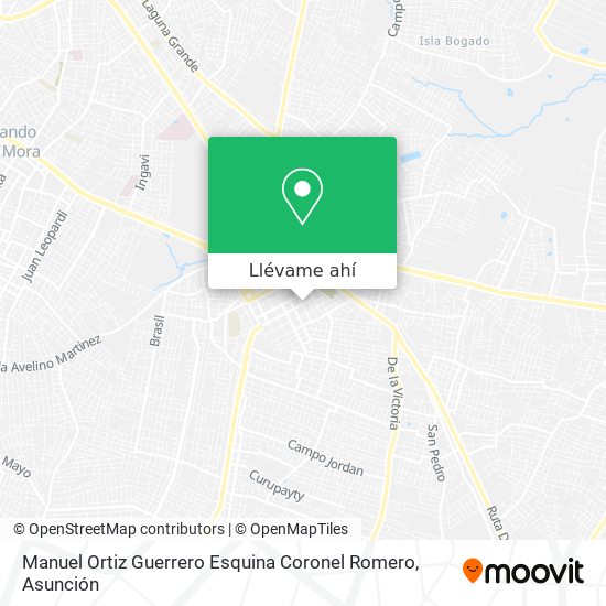 Mapa de Manuel Ortiz Guerrero Esquina Coronel Romero
