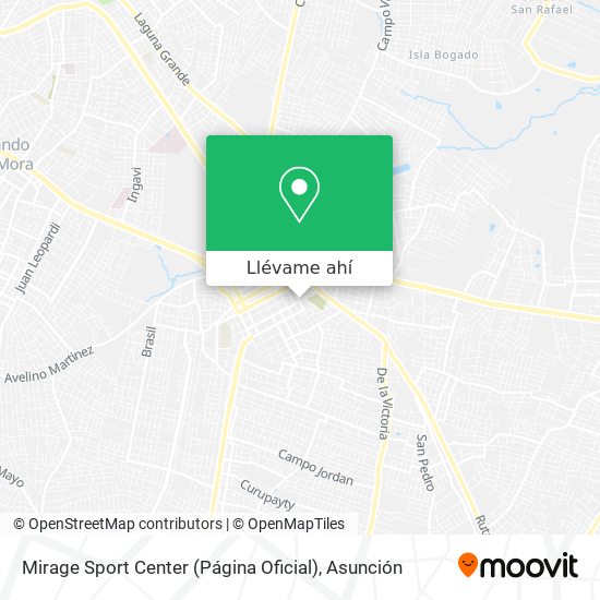 Mapa de Mirage Sport Center (Página Oficial)