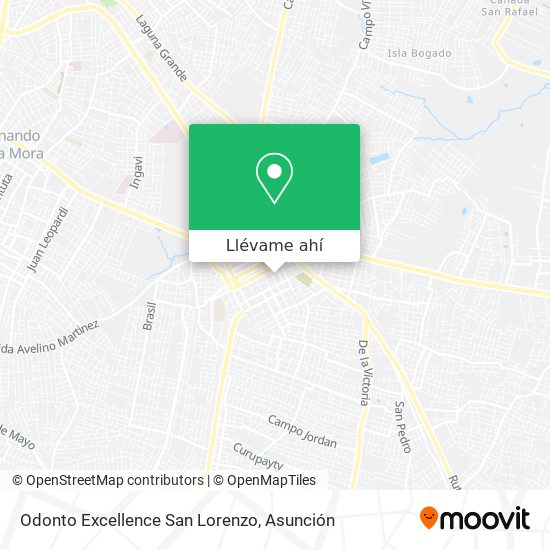 Mapa de Odonto Excellence San Lorenzo