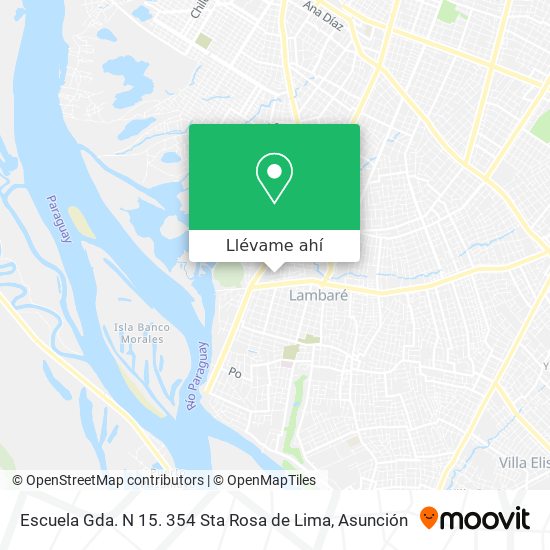 Mapa de Escuela Gda. N 15. 354 Sta Rosa de Lima