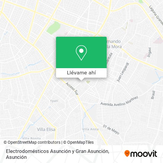 Mapa de Electrodomésticos Asunción y Gran Asunción