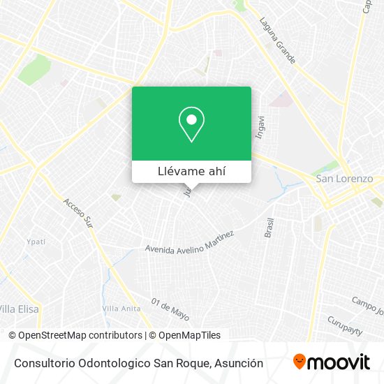 Mapa de Consultorio Odontologico San Roque