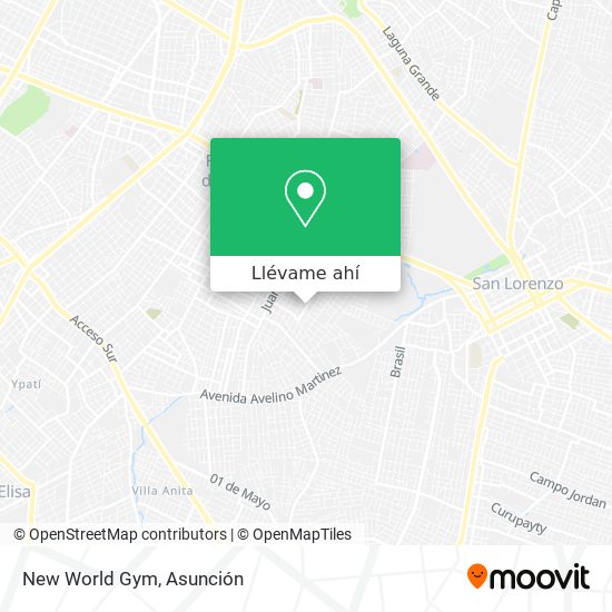 Mapa de New World Gym