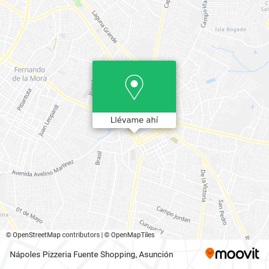 Mapa de Nápoles Pizzeria Fuente Shopping