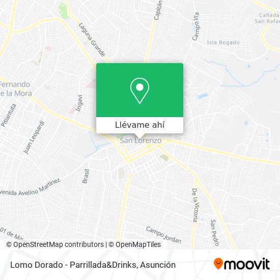 Mapa de Lomo Dorado - Parrillada&Drinks