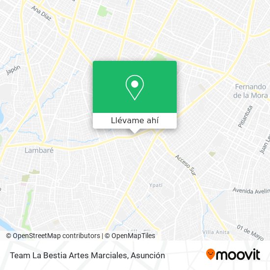 Mapa de Team La Bestia Artes Marciales