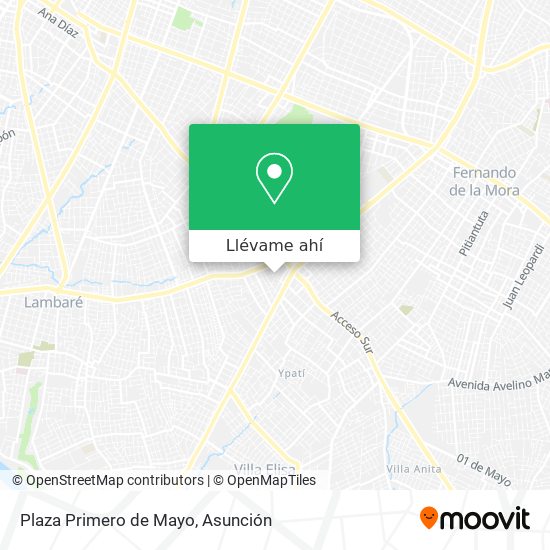 Mapa de Plaza Primero de Mayo